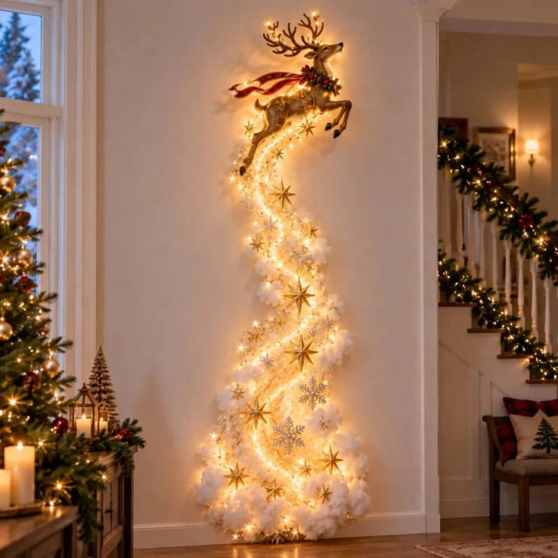 Glowing Christmas wall decoration