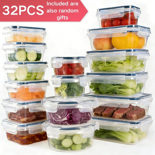 22/24/32/48 Pack Food Storage Containers With Airtight Lids, Meal Prep Containers, Lunch Office Meal For Freezer And Dishwasher.（food-grade PP）