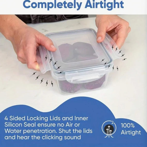 22/24/32/48 Pack Food Storage Containers With Airtight Lids, Meal Prep Containers, Lunch Office Meal For Freezer And Dishwasher.（food-grade PP）