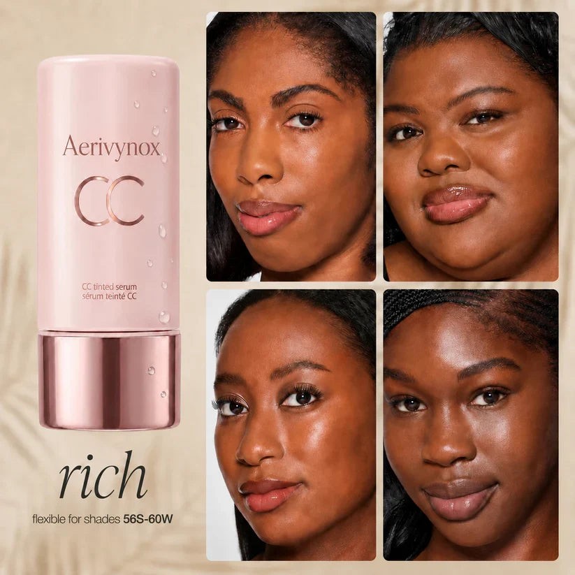 summer skin essentials - CC color-correcting tinted serum + creaseless SPF 30 mineral setting powder