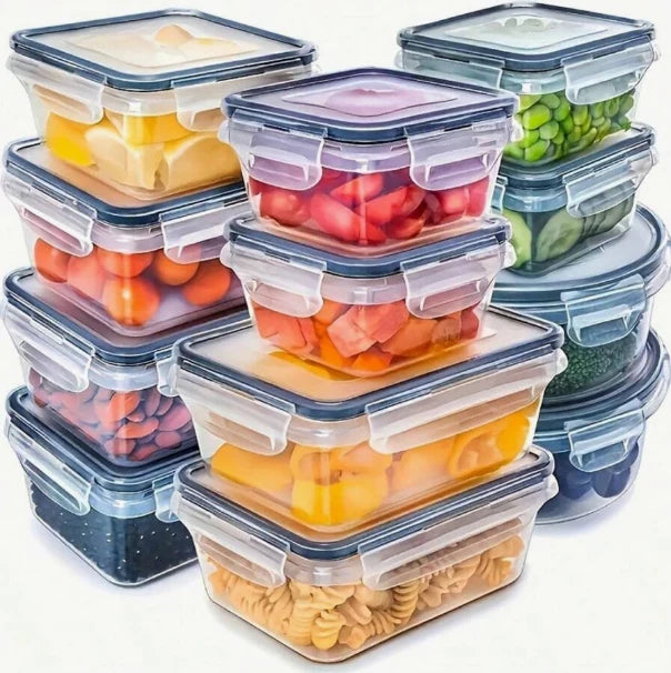 22/24/32/48 Pack Food Storage Containers With Airtight Lids, Meal Prep Containers, Lunch Office Meal For Freezer And Dishwasher.（food-grade PP）