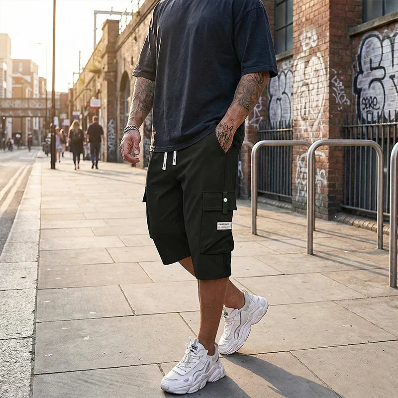 ⏳LAST DAY SALE 50% OFF !!Men's Casual Drawstring Capri Cargo Pants-Buy 2 Get Free Shipping Today!