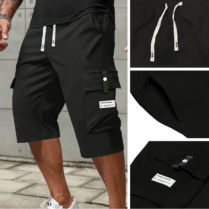 ⏳LAST DAY SALE 50% OFF !!Men's Casual Drawstring Capri Cargo Pants-Buy 2 Get Free Shipping Today!